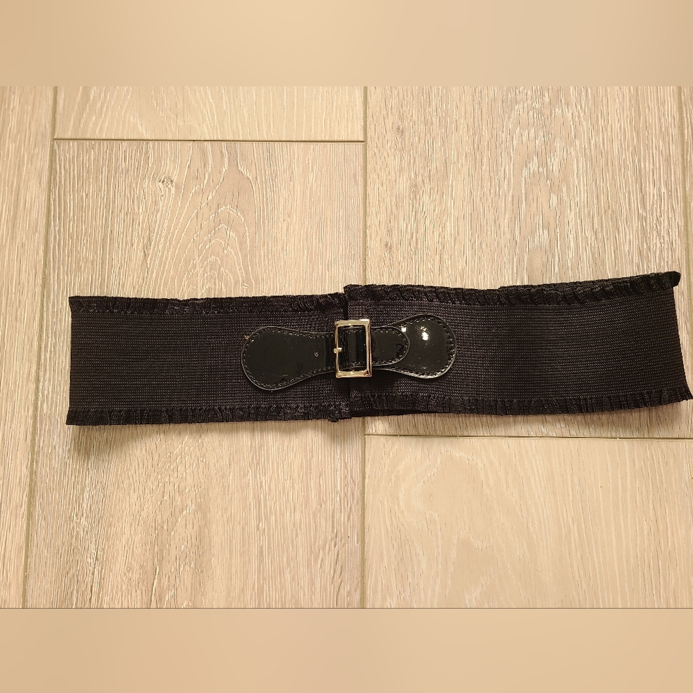 Betsey Johnson Black Stretch Belt